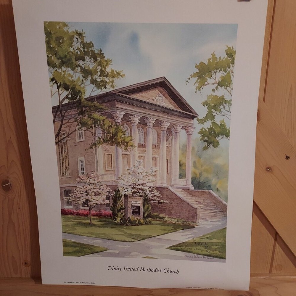 Mary Ellen Golden - Artists Proof - Trinity Methodist Church Signed #26 of 35.
